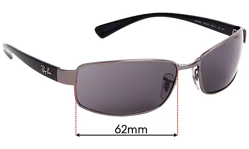 Sunglass Fix Ersatzgläser für Ray-Ban RB3364 - 62mm Wide Ray-Ban RB3364 Ersatzlinsen 62mm wide