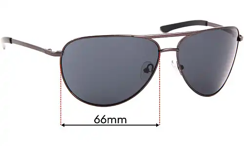 Sunglass Fix Ersatzgläser für Smith Serpico - 66mm Wide Smith Serpico Ersatzlinsen 66mm wide