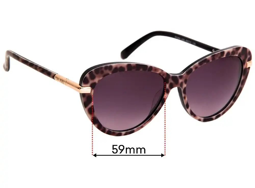 Sunglass Fix Ersatzgläser für Tom Ford Willa TF293 - 59mm Wide Sunglass Fix Ersatzgläser für Tom Ford Willa TF293 - 59mm Wide