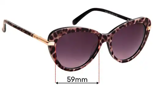 Sunglass Fix Ersatzgläser für Tom Ford Willa TF293 - 59mm Wide Tom Ford Willa TF293 Ersatzlinsen 59mm wide