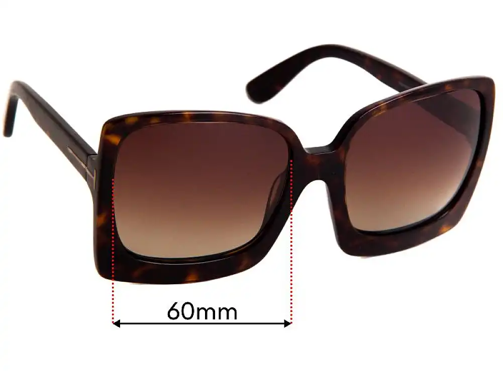 Sunglass Fix Ersatzgläser für Tom Ford Katrine TF617 - 60mm Wide Sunglass Fix Ersatzgläser für Tom Ford Katrine TF617 - 60mm Wide