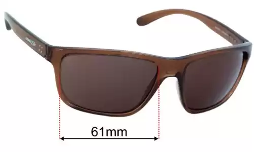 Sunglass Fix Ersatzgläser für Arnette Booger AN4234 - 61mm Wide - Side View Arnette Booger AN4234 Ersatzlinsen 61mm wide - Side View
