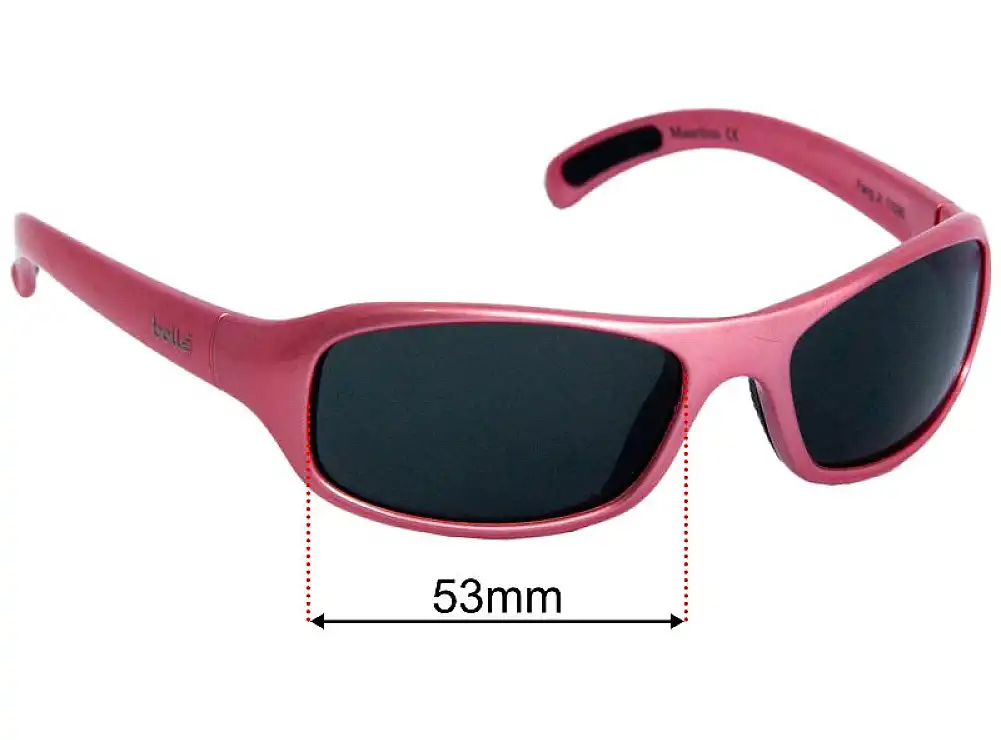 Sunglass Fix Ersatzgläser für Bolle Fang Jr - 53mm Wide - Side View Sunglass Fix Ersatzgläser für Bolle Fang Jr - 53mm Wide - Side View