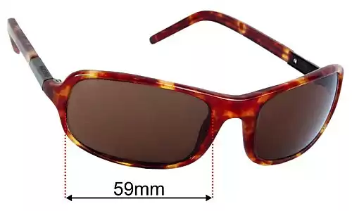 Sunglass Fix Ersatzgläser für Michael Kors M2607S - 59mm Wide - Side View Michael Kors M2607S Ersatzlinsen 59mm wide - Side View