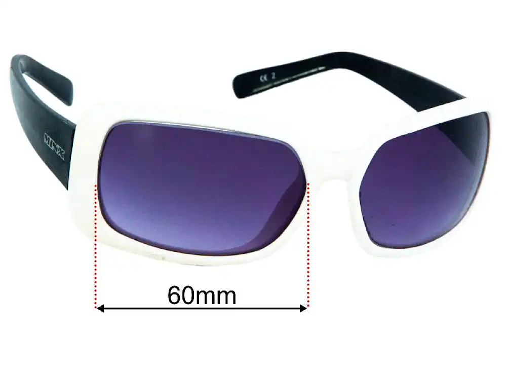 Sunglass Fix Ersatzgläser für Minx Cote 5291 - 60mm Wide - Side View Sunglass Fix Ersatzgläser für Minx Cote 5291 - 60mm Wide - Side View