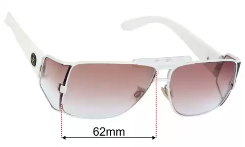 Sunglass Fix Ersatzgläser für Von Zipper Brooklyn - 62mm Wide - Side View Von Zipper Brooklyn Ersatzlinsen 62mm wide - Side View
