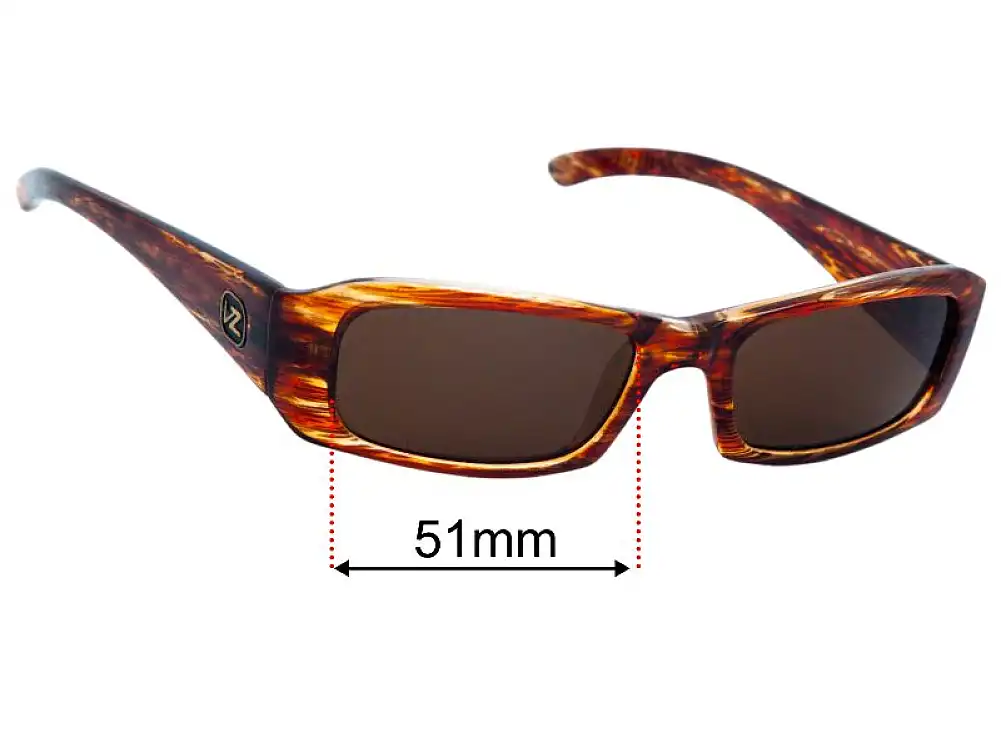 Sunglass Fix Ersatzgläser für Von Zipper Philo - 51mm Wide - Side View Sunglass Fix Ersatzgläser für Von Zipper Philo - 51mm Wide - Side View
