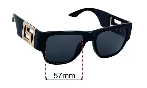 Sunglass Fix Ersatzgläser für Versace MOD 4403 - 57mm Wide Versace MOD 4403 Ersatzlinsen 57mm wide