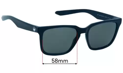 Sunglass Fix Ersatzgläser für Dragon Baile - 58mm Wide Dragon Baile Ersatzlinsen 58mm wide