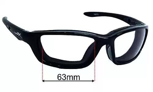 Sunglass Fix Ersatzgläser für Wiley X Brick - 63mm Wide Wiley X Brick Replacement Lenses 63mm wide