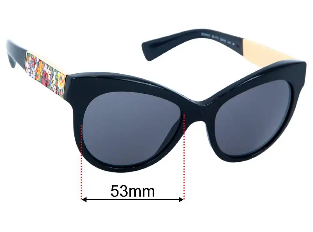 Sunglass Fix Ersatzgläser für Dolce & Gabbana DG4215 - 53mm Wide Sunglass Fix Ersatzgläser für Dolce & Gabbana DG4215 - 53mm Wide