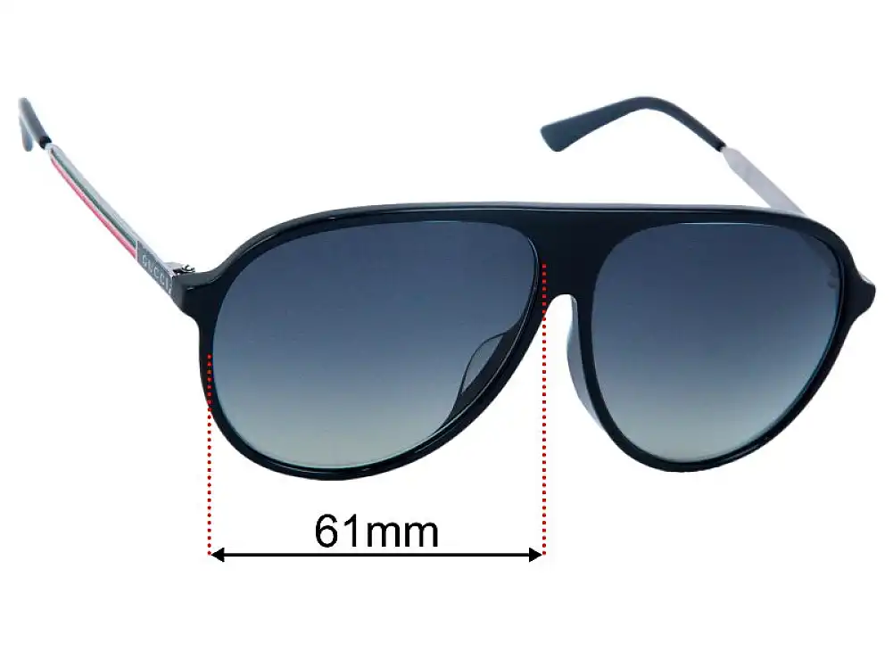 Sunglass Fix Ersatzgläser für Gucci GG0829SA - 61mm Wide Sunglass Fix Ersatzgläser für Gucci GG0829SA - 61mm Wide