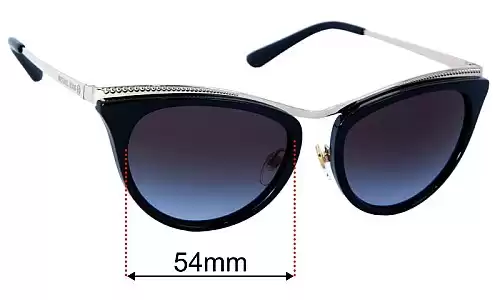 Sunglass Fix Ersatzgläser für Michael Kors MK1065 Azur - 54mm Wide Michael Kors MK1065 Azur Ersatzlinsen 54mm wide