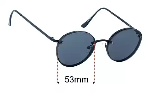 Sunglass Fix Ersatzgläser für Quay Farrah - 53mm Wide Quay Farrah Ersatzlinsen 53mm wide