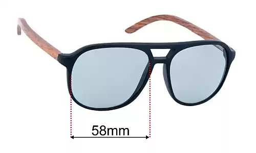 Sunglass Fix Ersatzgläser für Canglasses New Arrecife - 58mm Wide Canglasses New Arrecife Ersatzlinsen 58mm wide