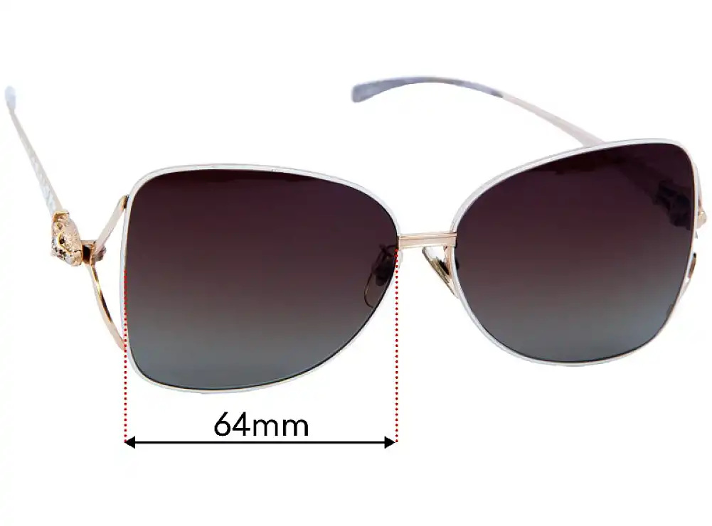 Sunglass Fix Ersatzgläser für Cartier CA0678S - 64mm Wide Sunglass Fix Ersatzgläser für Cartier CA0678S - 64mm Wide
