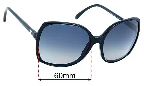 Sunglass Fix Ersatzgläser für Chanel 5204 - 60mm Wide Chanel 5204 Ersatzlinsen 60mm wide