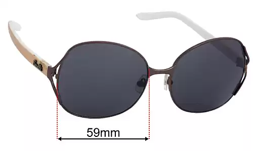 Sunglass Fix Ersatzgläser für Fiorelli Unknown Model - 59mm Wide Fiorelli Unknown Model Ersatzlinsen 59mm wide