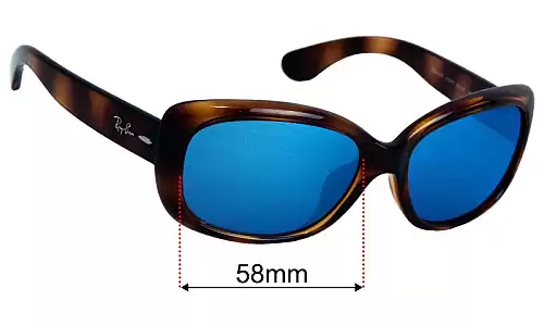 Sunglass Fix Ersatzgläser für Ray-Ban RB4101 Jackie Ohh - 58mm Wide Ray-Ban RB4101 Jackie Ohh Ersatzlinsen 58mm wide