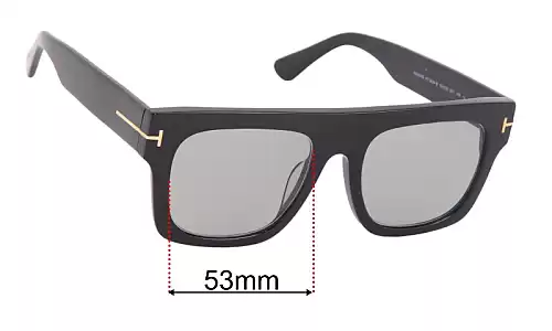 Sunglass Fix Ersatzgläser für Tom Ford Fausto FT5634-B - 53mm Wide Tom Ford Fausto FT5634-B Ersatzlinsen 53mm wide