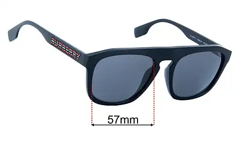 Sunglass Fix Ersatzgläser für Burberry B 4396-U - 57mm Wide Burberry B 4396-U Ersatzlinsen 57mm wide