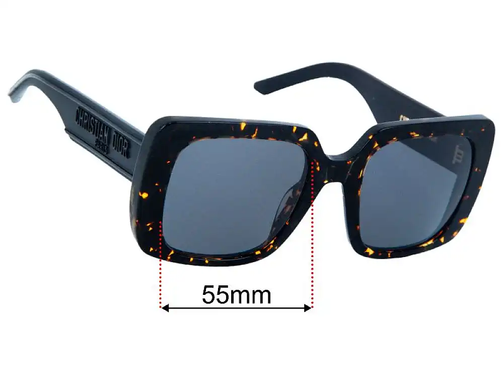 Sunglass Fix Ersatzgläser für Christian Dior Wildior S3U - 55mm Wide Sunglass Fix Ersatzgläser für Christian Dior Wildior S3U - 55mm Wide