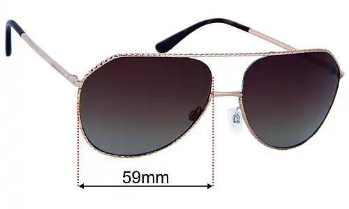 Sunglass Fix Ersatzgläser für Dolce & Gabbana DG2191 - 59mm Wide Dolce & Gabbana DG2191 Ersatzlinsen 59mm wide