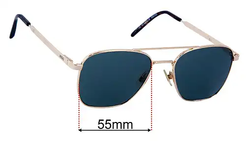 Sunglass Fix Ersatzgläser für Hugo Boss HG Sun Rx 08 - 55mm Wide Hugo Boss HG Sun Rx 08 Ersatzlinsen 55mm wide