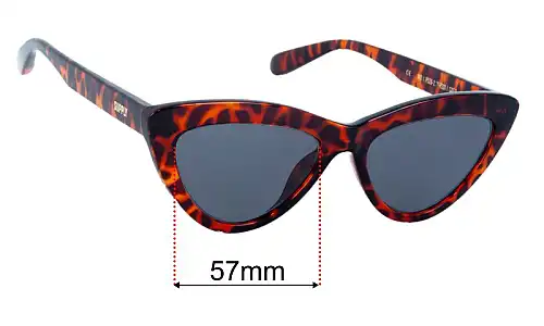 Sunglass Fix Ersatzgläser für Local Supply Rio - 57mm Wide Local Supply Rio Ersatzgläser 57mm wide