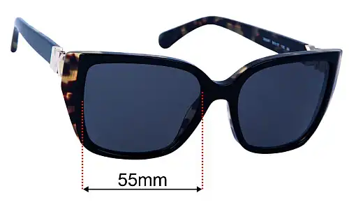 Sunglass Fix Ersatzgläser für Michael Kors MK2199 Acadia - 55mm Wide Michael Kors MK2199 Acadia Ersatzlinsen 55mm wide