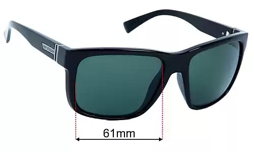 Sunglass Fix Ersatzgläser für Von Zipper Maxis - 61mm Wide Von Zipper Maxis Ersatzlinsen 61mm wide
