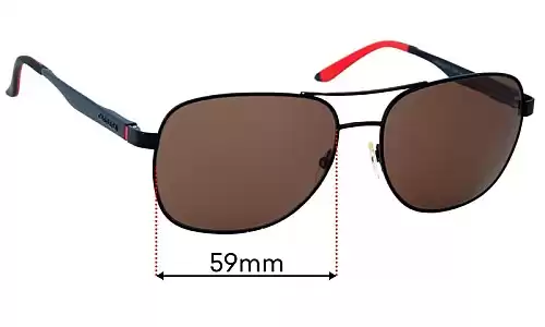 Sunglass Fix Ersatzgläser für Carrera 8015/S - 59mm Wide Carrera 8015/S Ersatzlinsen 59mm wide