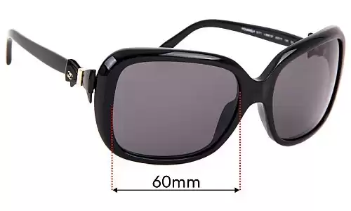Sunglass Fix Ersatzgläser für Chanel 5171 - 60mm Wide Chanel 5171 Ersatzlinsen 60mm wide