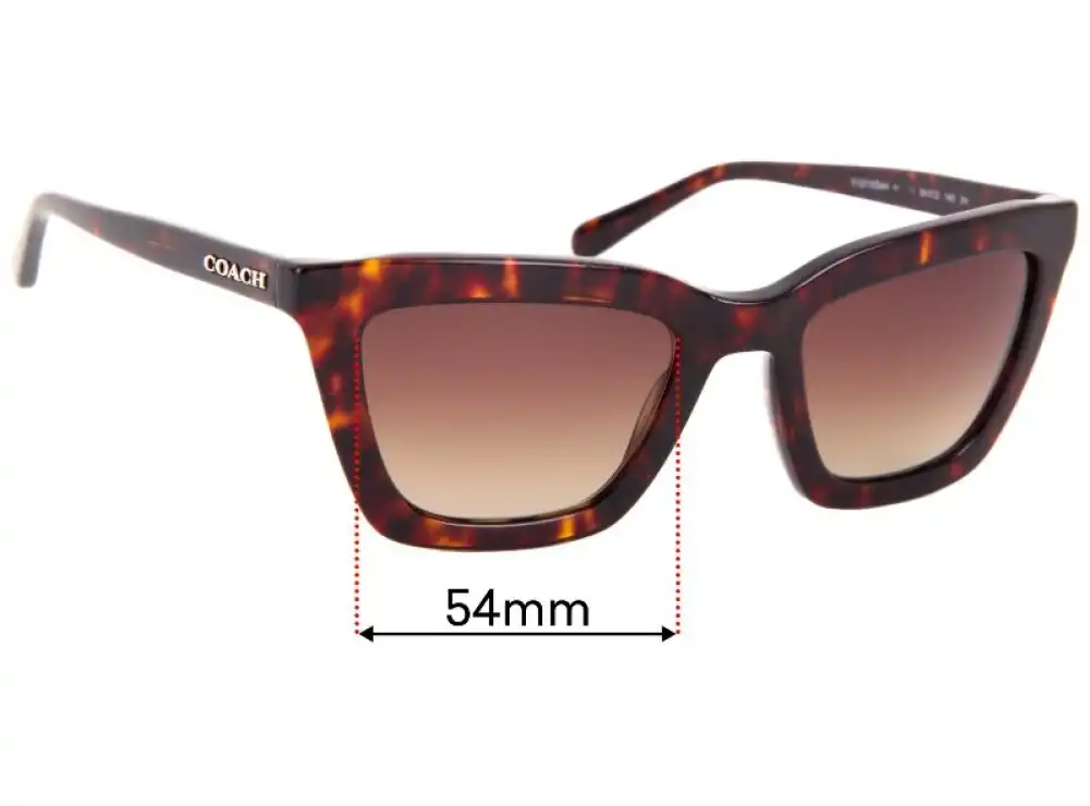 Sunglass Fix Ersatzgläser für Coach HC8203 - 54mm Wide Sunglass Fix Ersatzgläser für Coach HC8203 - 54mm Wide