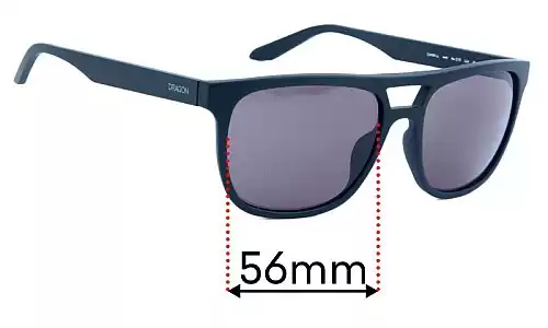 Sunglass Fix Ersatzgläser für Dragon Cove LL - 56mm Wide Dragon Cove LL Ersatzlinsen 56mm wide