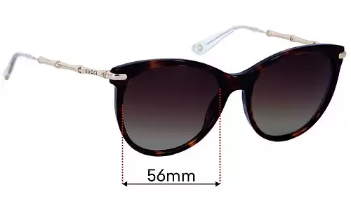 Sunglass Fix Ersatzgläser für Gucci GG3771 - 56mm Wide Gucci GG3771 Ersatzlinsen 56mm wide
