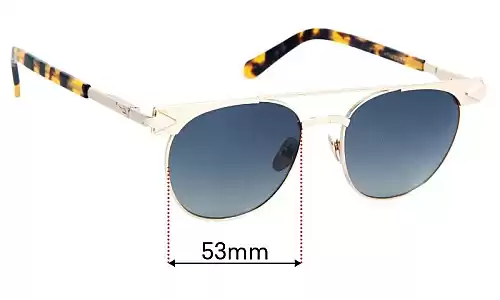 Sunglass Fix Ersatzgläser für Karen Walker Jackson - 53mm Wide Karen Walker Jackson Ersatzlinsen 53mm wide