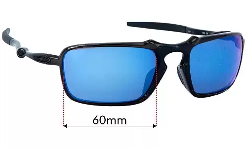 Sunglass Fix Ersatzgläser für Oakley X Metal Badman OO6020 - 60mm Wide Oakley X Metal Badman OO6020 Ersatzlinsen 60mm wide
