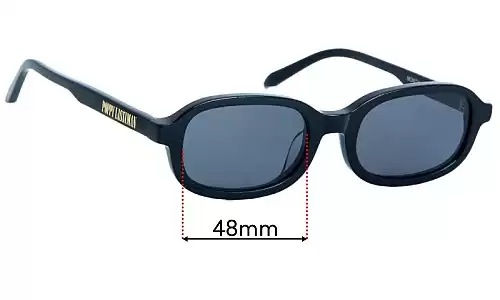 Sunglass Fix Ersatzgläser für Poppy Lissiman Monty - 48mm Wide Poppy Lissiman Monty Ersatzlinsen 48mm wide