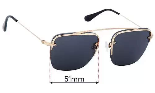 Sunglass Fix Ersatzgläser für Prada SPR57O - 51mm Wide Prada SPR57O Ersatzgläser 51mm wide