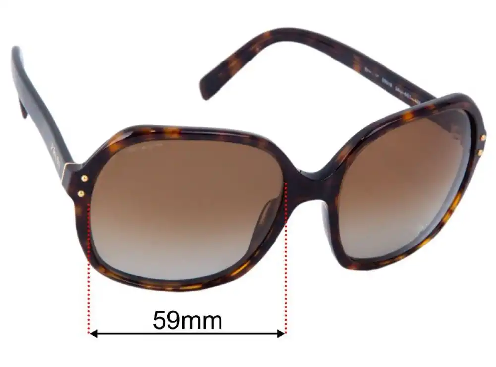 Sunglass Fix Ersatzgläser für Prada SPR 17M - 59mm Wide Sunglass Fix Ersatzgläser für Prada SPR 17M - 59mm Wide
