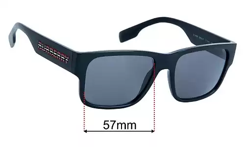 Sunglass Fix Ersatzgläser für Burberry B 4358 - 57mm Wide Burberry B 4358 Ersatzlinsen 57mm wide