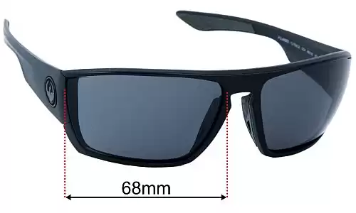 Sunglass Fix Ersatzgläser für Dragon Cutback - 68mm Wide Dragon Cutback Ersatzlinsen 68mm wide