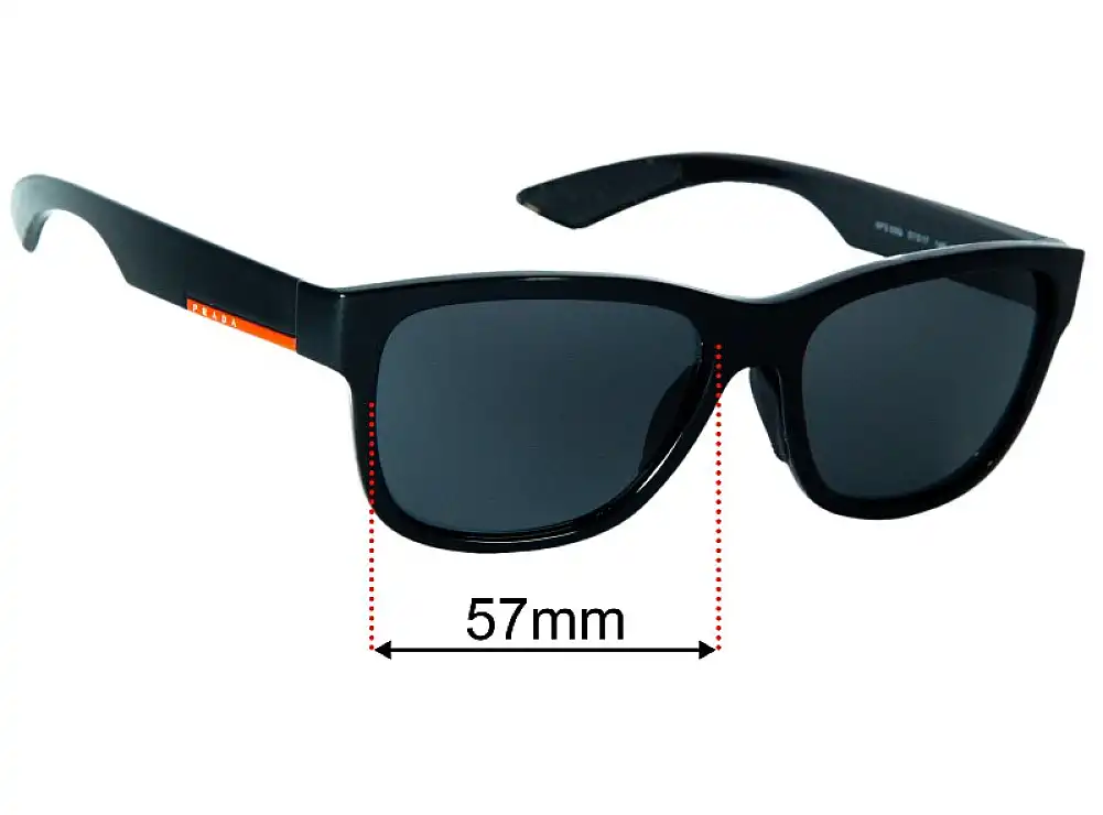Sunglass Fix Ersatzgläser für Prada SPS03Q - 57mm Wide Sunglass Fix Ersatzgläser für Prada SPS03Q - 57mm Wide
