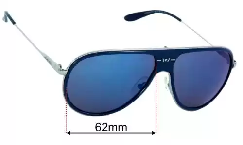 Sunglass Fix Ersatzgläser für Carrera 87/S - 62mm Wide - Side View Carrera 87/S Ersatzlinsen 62mm wide - Side View
