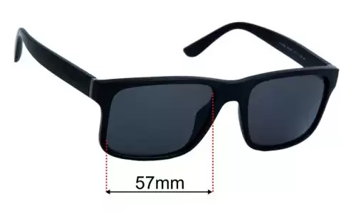 Sunglass Fix Ersatzgläser für Polo Polo PH 4195U - 57mm Wide Polo Polo PH 4195U Ersatzlinsen 57mm wide