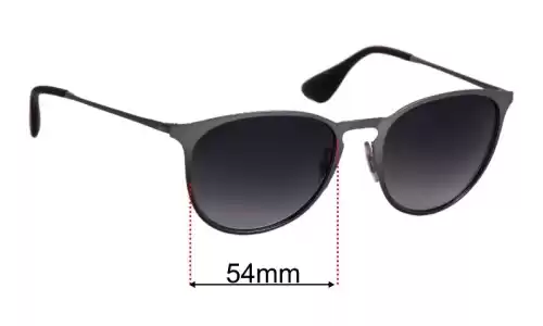 Sunglass Fix Ersatzgläser für Ray-Ban RB3539 Erika Metal - 54mm Wide Ray-Ban RB3539 Erika Metal Ersatzlinsen 54mm wide