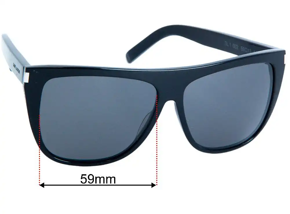 Sunglass Fix Ersatzgläser für Yves Saint Laurent SL 1 - 59mm Wide Sunglass Fix Ersatzgläser für Yves Saint Laurent SL 1 - 59mm Wide