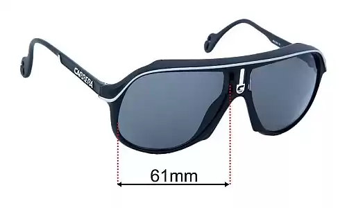 Sunglass Fix Replacement Lenses for Carrera 5544 - 61mm Wide Carrera 5544 Replacement Lenses 61mm wide