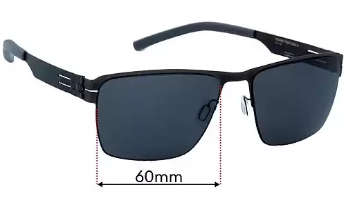 Sunglass Fix Replacement Lenses for IC! Berlin Francois S. - 60mm Wide Sunglass Fix Replacement Lenses IC! Berlin Francois S. - 60mm Wide